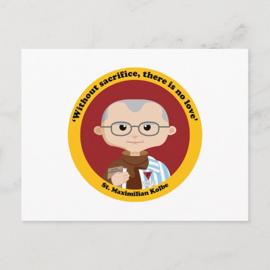 St. Maximilian Kolbe Postkarte (Vorderseite)