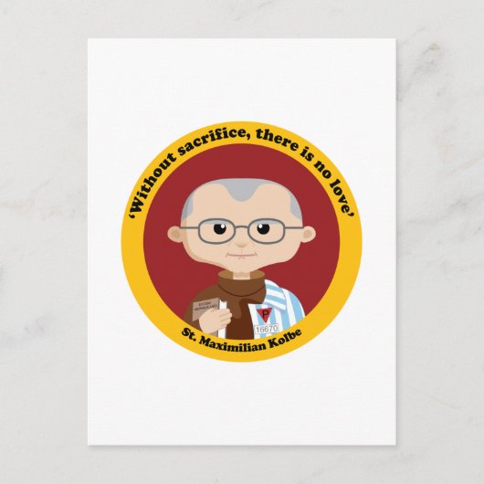 St. Maximilian Kolbe Postkarte (Vorderseite)