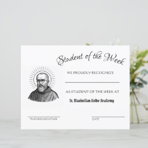 St. Maximilian Kolbe Student der Woche