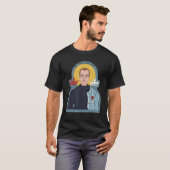 St Maximilian Kolbe Two Crowns Katholischer Saint T-Shirt (Vorne ganz)