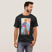 St Maximilian Kolbe Zwei Kronen Katholische Heilig T-Shirt (Vorne ganz)