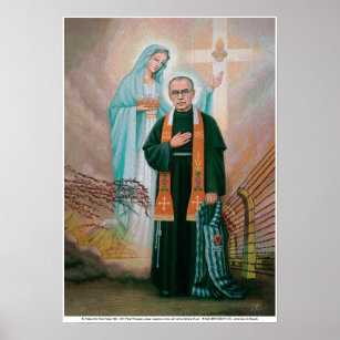 St. Maximilian Maria Kolbe, Märtyrer der Wohltätig Poster