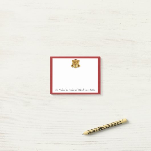 St. Michae der Erzengel-traditionelle Katholische Post-it Klebezettel (Auf Schreibtisch)