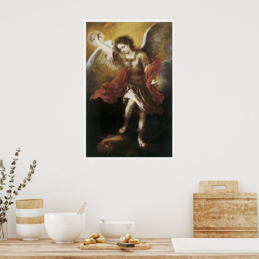 St. Michael, 1665-66 Bartolome Esteban Murillo Poster (Küche)