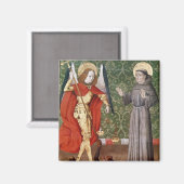 St. Michael and St. Francis of Assisi, c. 1480 Magnet (Vorderseite/Rückseite)