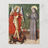 St. Michael and St. Francis of Assisi, c. 1480 Postkarte (Vorderseite)