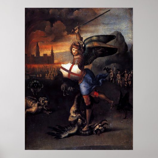 St Michael Angel Poster (Vorne)