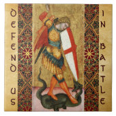 St. Michael Archangel and Dragon Sienese Fliese (Vorderseite)