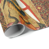 St. Michael Archangel and Dragon Sienese Geschenkpapier (Rolleneckpunkt)