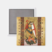 St. Michael Archangel and Dragon Sienese Magnet (Vorderseite/Rückseite)