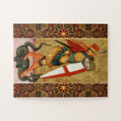 St. Michael Archangel and Dragon Sienese Puzzle (Horizontal)