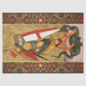 St. Michael Archangel and Dragon Sienese Seidenpapier (Vorderseite)