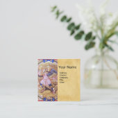 St. Michael Archangel Antique Parchment Monogram B Quadratische Visitenkarte (Stehend Vorderseite)