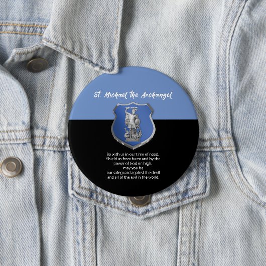 St. Michael Archangel Gebet Denken Sie an Sie Button (Beispiel)