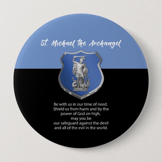 St. Michael Archangel Gebet Denken Sie an Sie Button (Vorderseite)