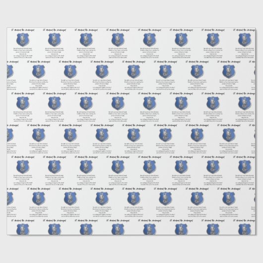 St. Michael Archangel Gebet Denken Sie an Sie Geschenkpapier (Flach)