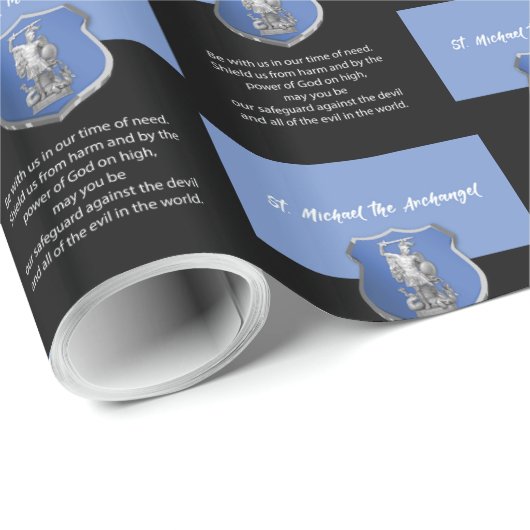 St. Michael Archangel Gebet Denken Sie an Sie Geschenkpapier (Rolleneckpunkt)