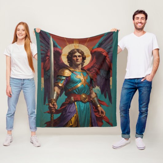 St Michael Archangel Katholic Fleece Blanket (Beispiel)