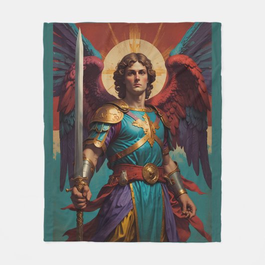 St Michael Archangel Katholic Fleece Blanket (Vorderseite)
