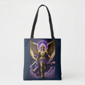 St. Michael Archangel Katholische Vintage Tote Tag Tasche (Vorderseite)