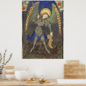 St MICHAEL ARCHANGEL MIT DEVIL Poster (Küche)