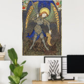St MICHAEL ARCHANGEL MIT DEVIL Poster (Heimbüro)