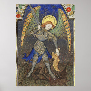 St MICHAEL ARCHANGEL MIT DEVIL Poster