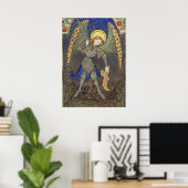 St MICHAEL ARCHANGEL MIT DEVIL Poster (Heimbüro)
