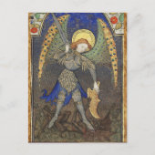 St MICHAEL ARCHANGEL MIT DEVIL Postkarte (Vorderseite)