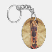 ST MICHAEL ARCHANGEL MIT DRAGON-Gebetspark Schlüsselanhänger (Vorderseite links)