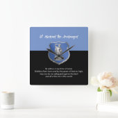 St. Michael Archangel Prayer Thinking of You Quadratische Wanduhr (Zuhause)