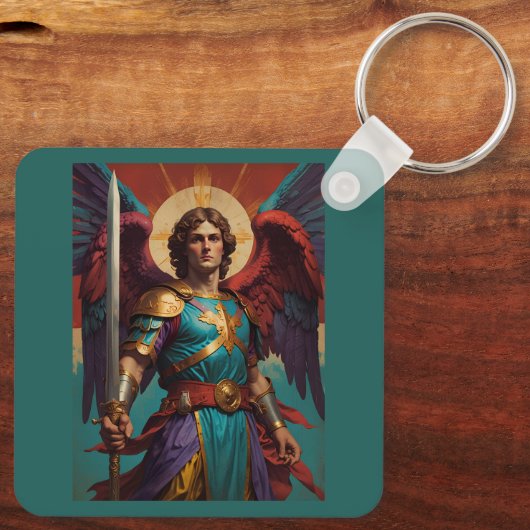 St. Michael Archangel Schlüsselanhänger - katholis (Rückseite)