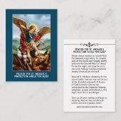 St. Michael Archangel Schutz katholisches Gebet Begleitkarte (Vorne/Hinten)