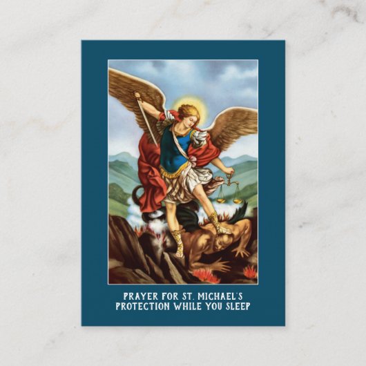 St. Michael Archangel Schutz katholisches Gebet Begleitkarte (Vorderseite)