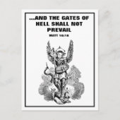 St. MICHAEL ARCHANGEL SCRIPTURE BIBLE VERSE Postkarte (Vorderseite)