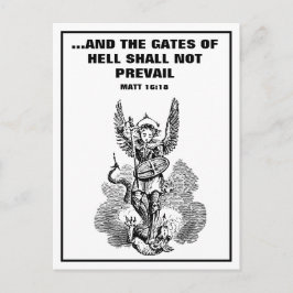 St. MICHAEL ARCHANGEL SCRIPTURE BIBLE VERSE Postkarte