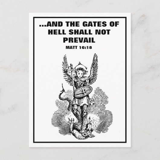 St. MICHAEL ARCHANGEL SCRIPTURE BIBLE VERSE Postkarte (Vorderseite)