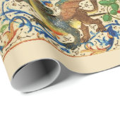 ST. MICHAEL ARCHANGEL UND DRAGON Flämische Miniatu Geschenkpapier (Rolleneckpunkt)