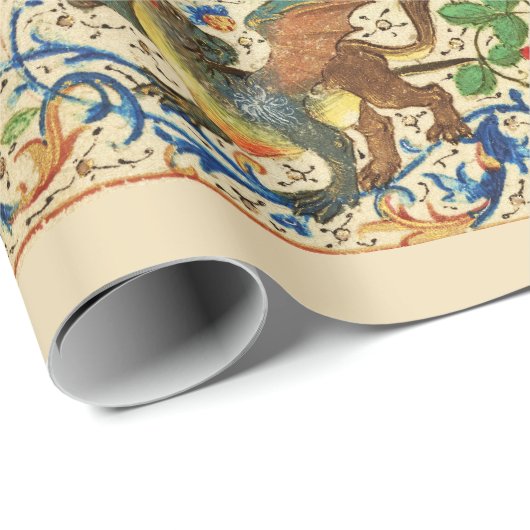 ST. MICHAEL ARCHANGEL UND DRAGON Flämische Miniatu Geschenkpapier (Rolleneckpunkt)