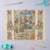 ST. MICHAEL ARCHANGEL UND DRAGON Flämische Miniatu Seidenpapier (Basteln)
