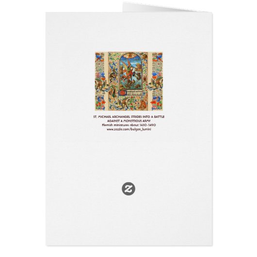 ST. MICHAEL ARCHANGEL UND DRAGON Flämisches Gebet (Hinten)