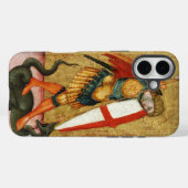St. Michael Archangel und Dragon Sienese Gebet Case-Mate iPhone Hülle (Rückseite (Horizontal))
