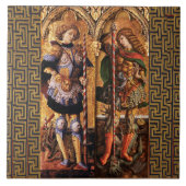 St. Michael Archangel und St. George mit Dragon Fliese (Vorderseite)