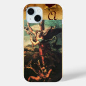 St MICHAEL ARCHANGEL VANGUISHING SATAN Monogram Case-Mate iPhone Hülle (Rückseite)