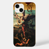St MICHAEL ARCHANGEL VANGUISHING SATAN Monogram Case-Mate iPhone Hülle (Rückseite)