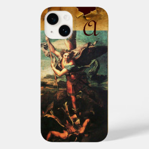 St MICHAEL ARCHANGEL VANGUISHING SATAN Monogram Case-Mate iPhone Hülle