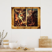 St MICHAEL ARCHANGEL VANGUISHING SATAN Poster (Küche)