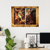 St MICHAEL ARCHANGEL VANGUISHING SATAN Poster (Heimbüro)