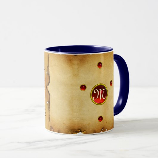 St.Michael Archangel with Devil Monogram Tasse (VorderseiteRechts)