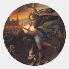 St-Michael-Aufkleber Runder Aufkleber